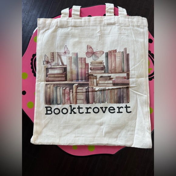 Handbags - BOOKTROVERT BOOK TOTE BAG- NWOT